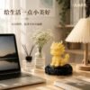 Exquisite resin Qilin ornament for desk — relieves dullness, boosts positive energy, a healing desktop decoration piece.